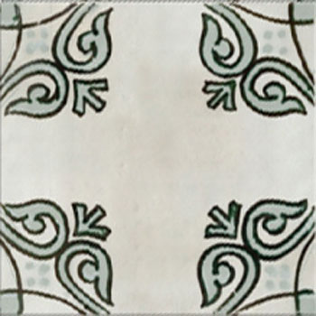 Mosaic House Moroccan tile Adwa 1-30 White Celadon Green  hand painted handpainted 